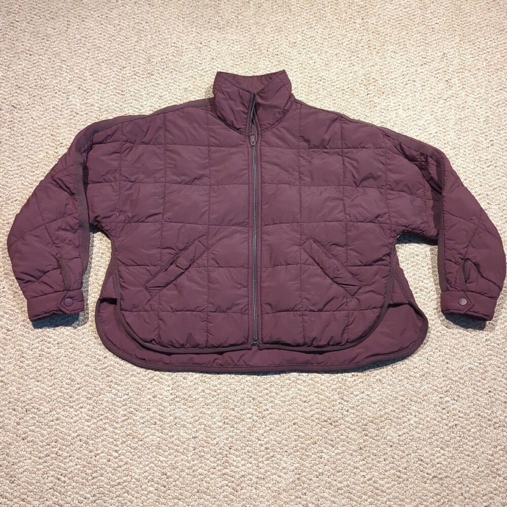Free People FP Movement Pippa Packable Puffer Jacket XS eggplant